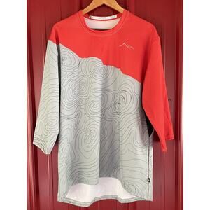 Aero Tech‎ Designs Camber Jersey Cyclewear 3/4 Sleeve Topographic XXL